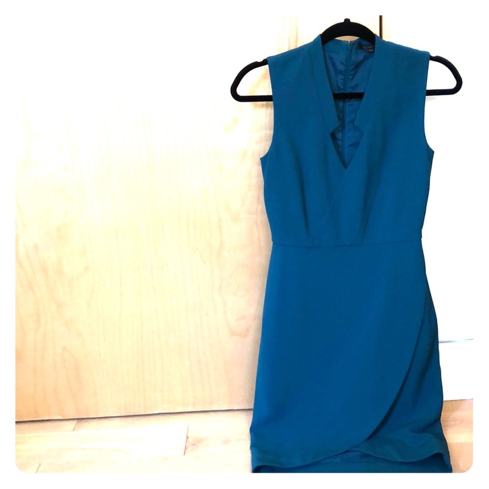 Rachel Zoe - Size 0 Fitted Teal Dress